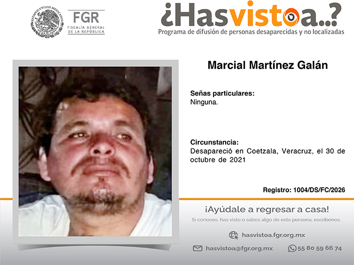 Cédula de búsqueda: Marcial Martínez Galán
