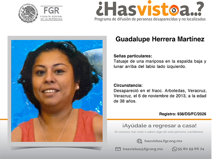 Cédula de búsqueda: Guadalupe Herrera Martínez