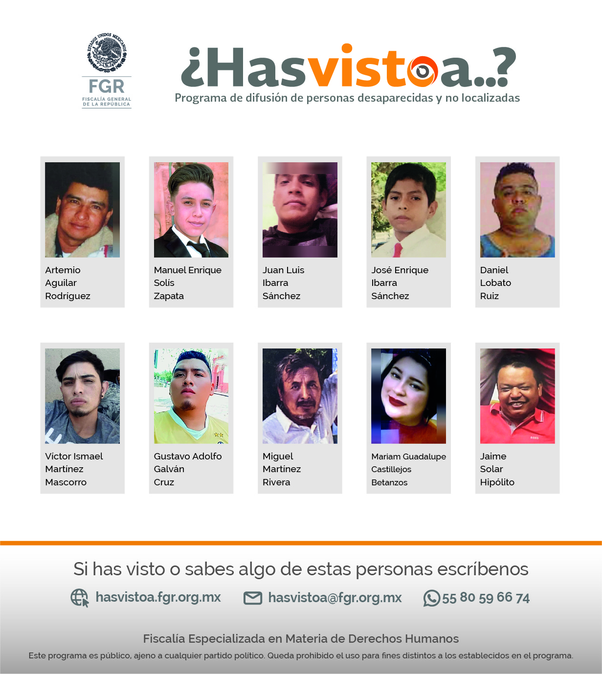 Cédula de búsqueda: Grupal